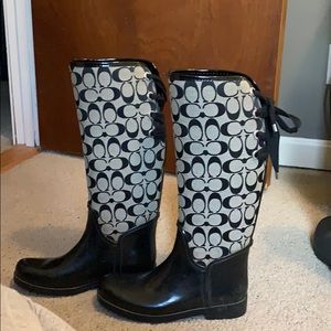 Coach rain boots size 7